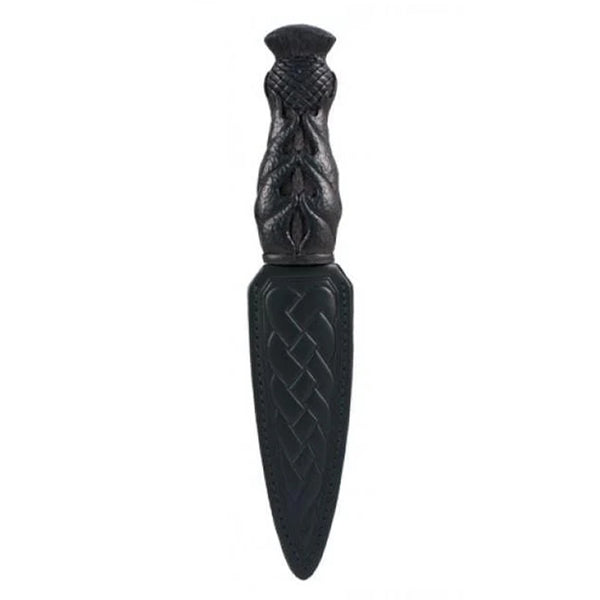 Black Thistle Handle Sgian Dubh with Engraving Option