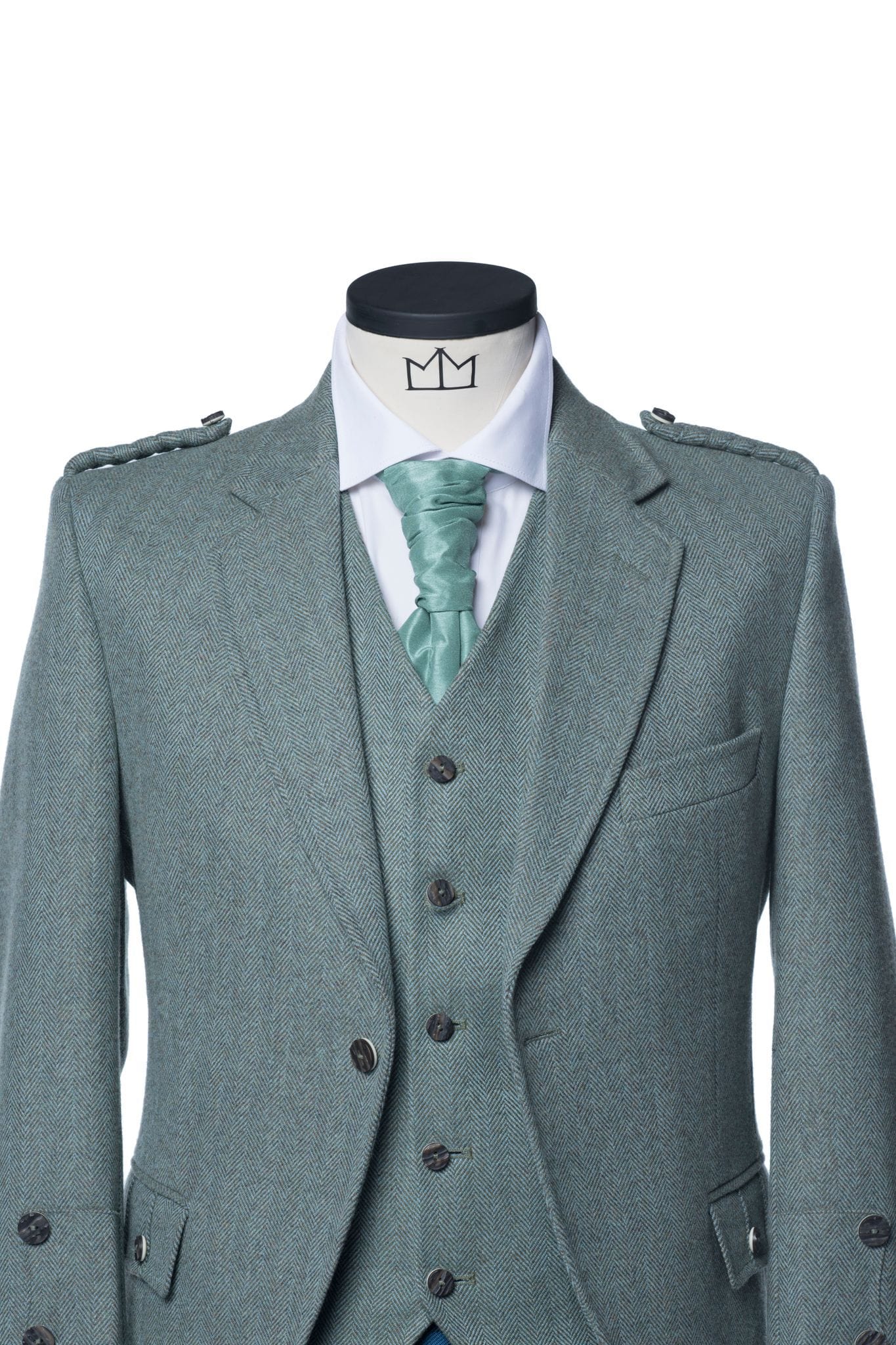 Lovat Green Tweed Kilt Jacket and Waistcoat - MacGregor and MacDuff