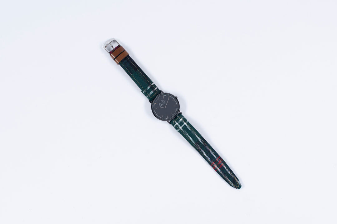 Bespoke Tartan Watch with Black Dial - MacGregor and MacDuff