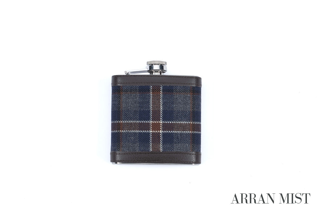 Mist Tartan Hip Flask - MacGregor and MacDuff