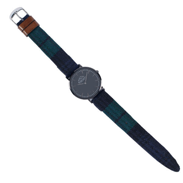 Bespoke Tartan Watch with Black Dial - MacGregor and MacDuff