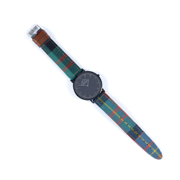 Bespoke Tartan Watch with Black Dial - MacGregor and MacDuff
