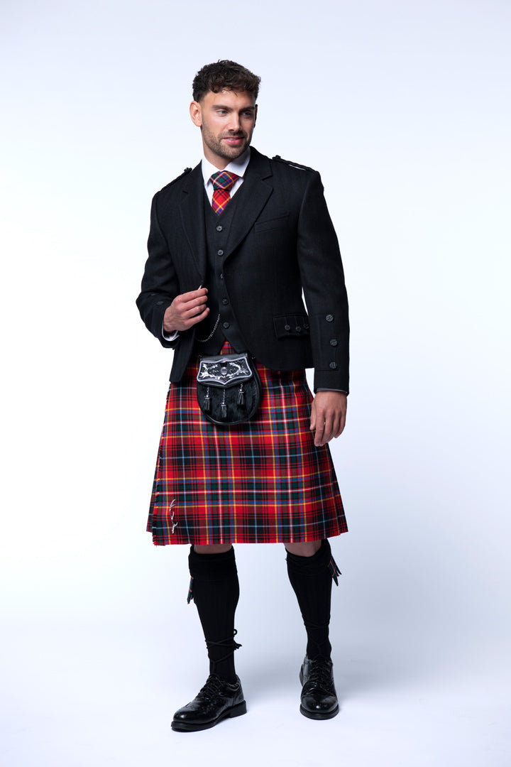 Clunie Black Tweed Kilt Outfit - MacGregor and MacDuff