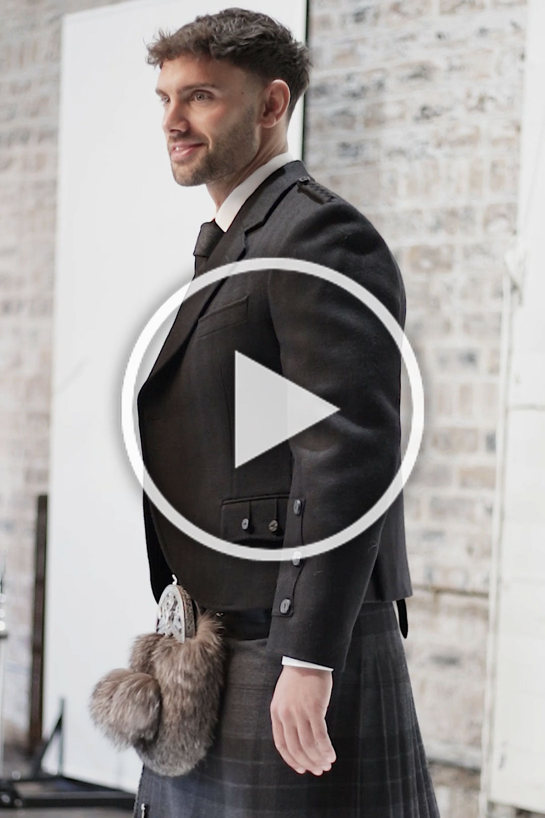 Clunie Black Tweed Kilt Outfit - MacGregor and MacDuff