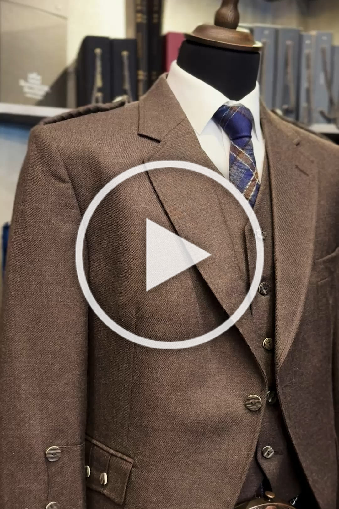 Clunie Brown Tweed Kilt Outfit - MacGregor and MacDuff