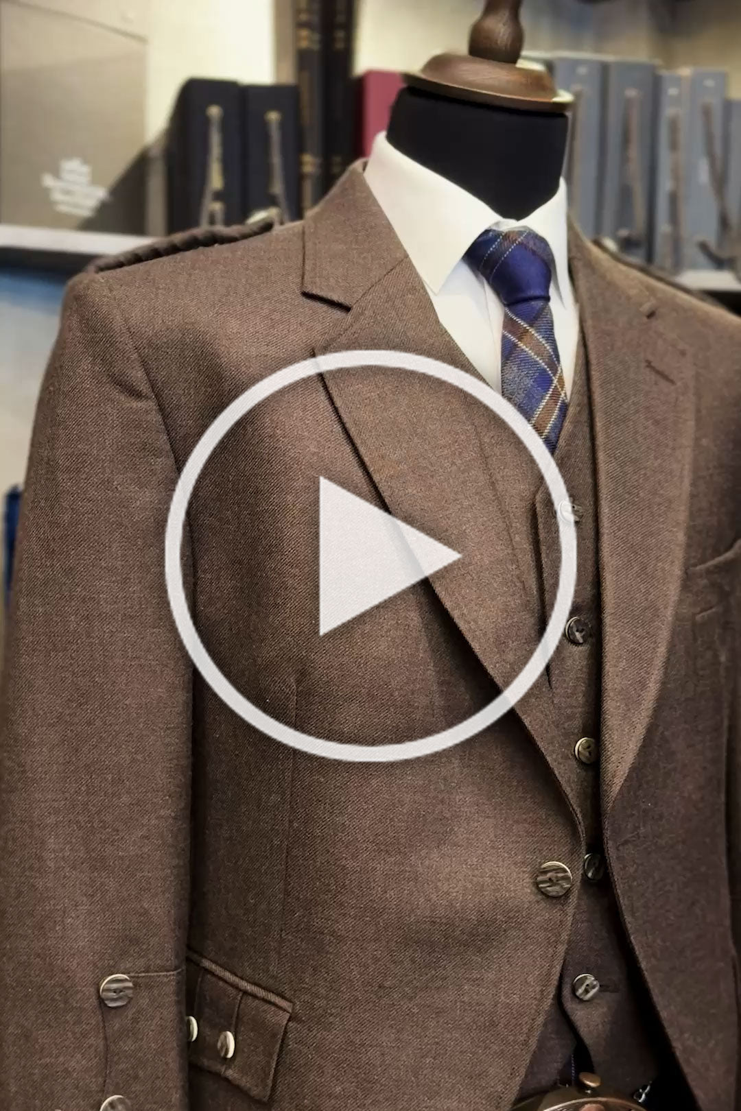 Clunie Brown Tweed Kilt Outfit - MacGregor and MacDuff
