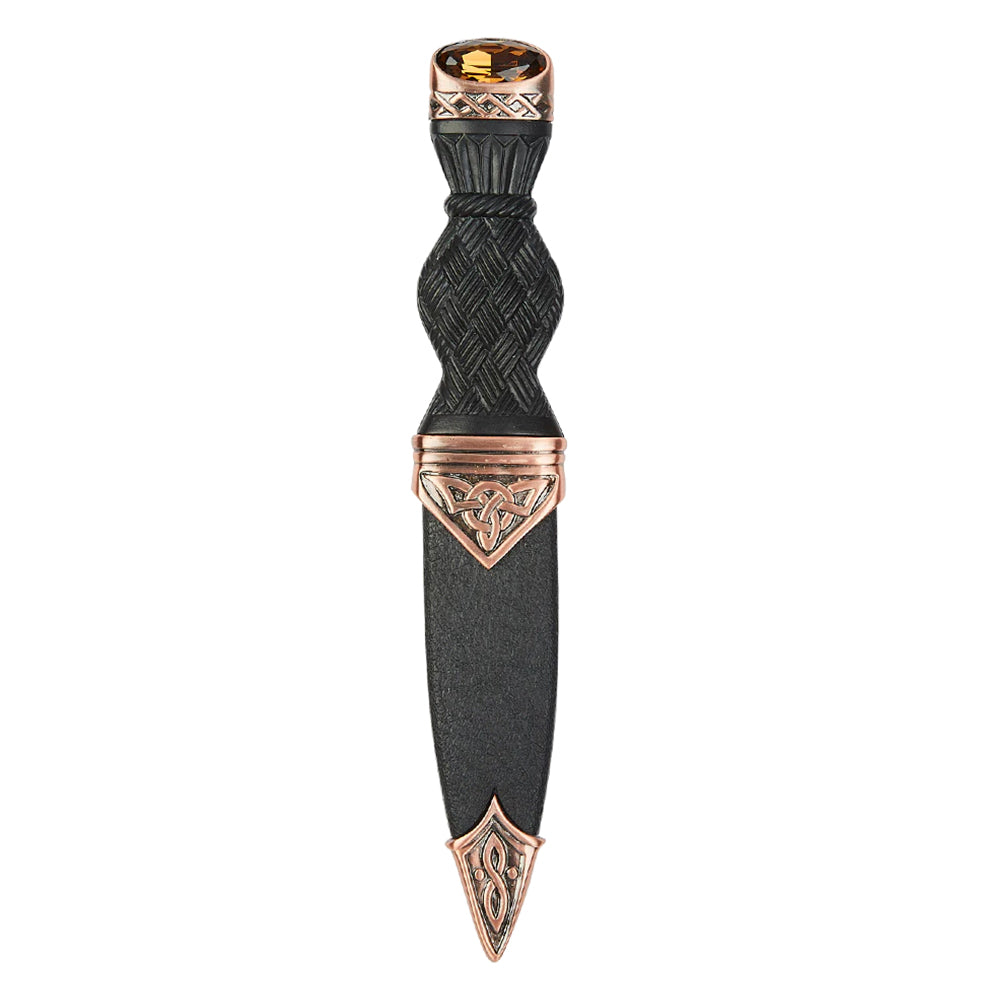 Celtic Copper Sgian Dubh with Stone Top - MacGregor and MacDuff