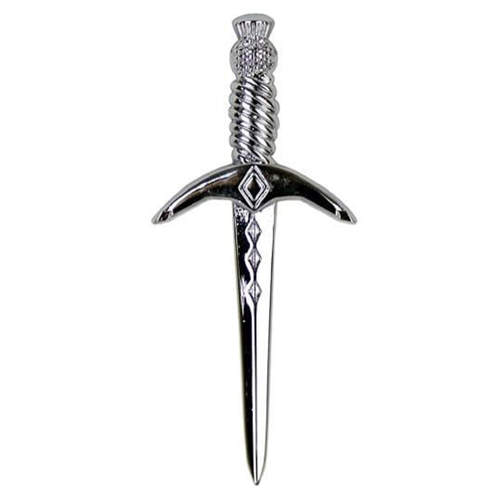 Chrome or Antique Thistle Kilt Pin (KP001) - MacGregor and MacDuff