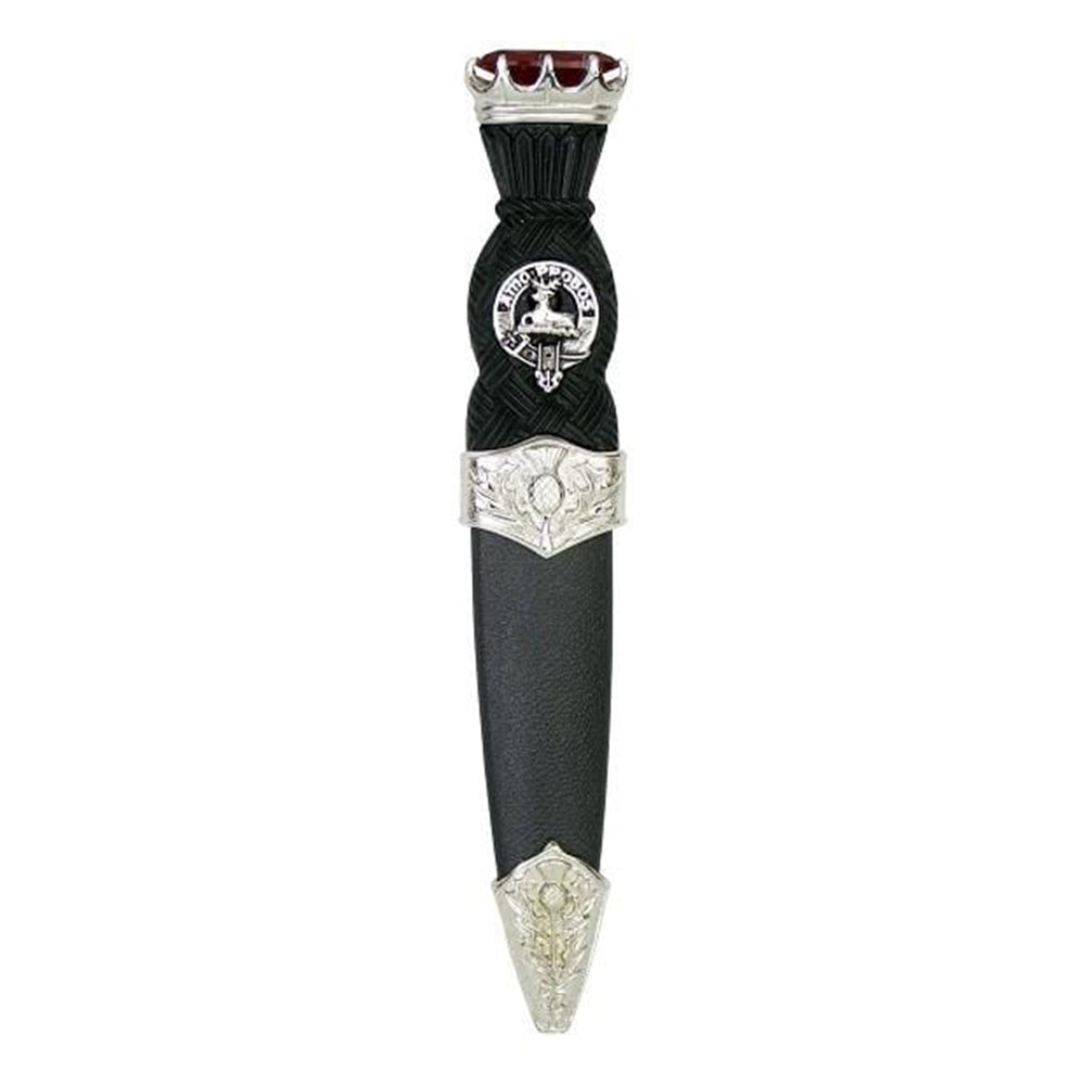 Clan Crest Sgian Dubh with Thistle Design (SD/CT AP) - MacGregor and MacDuff