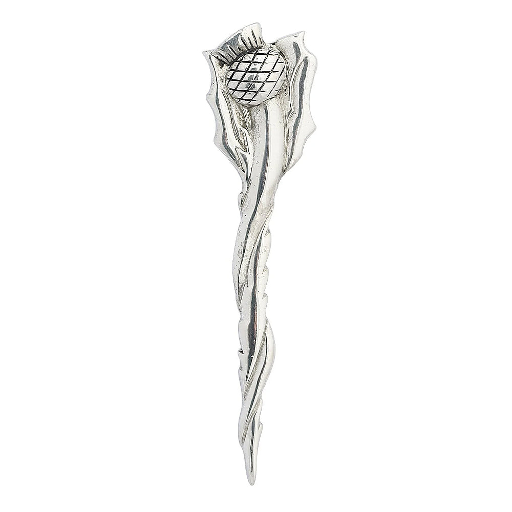Contemporary Twisted Thistle Kilt Pin (KP34 CB) - MacGregor and MacDuff