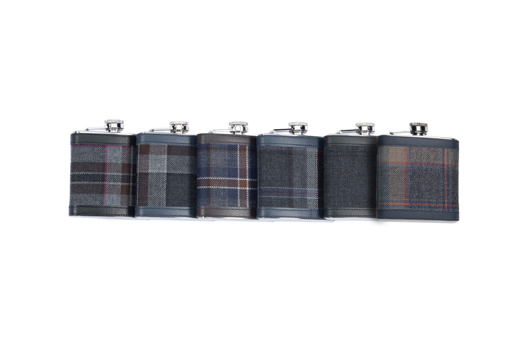 Mist Tartan Hip Flask - MacGregor and MacDuff