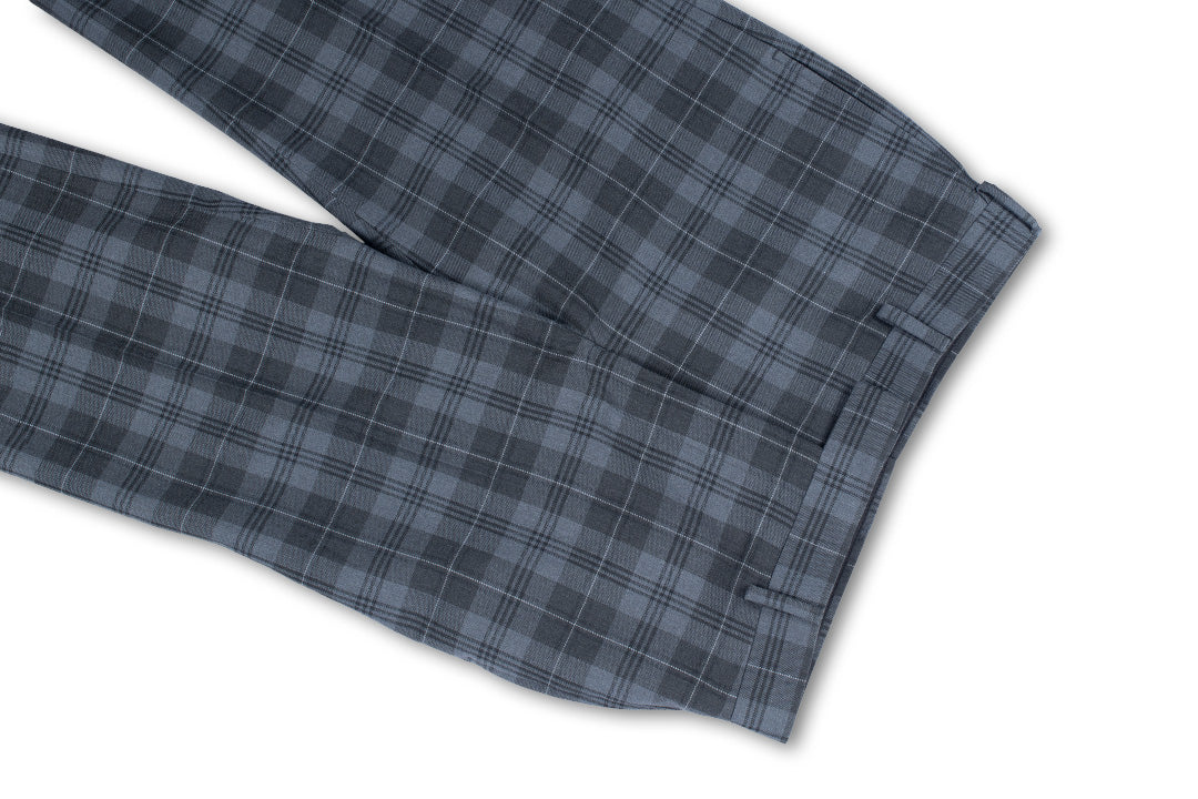 Ready-to-Wear Grey Granite Tartan Trousers - MacGregor and MacDuff