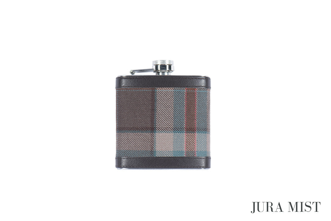 Mist Tartan Hip Flask - MacGregor and MacDuff