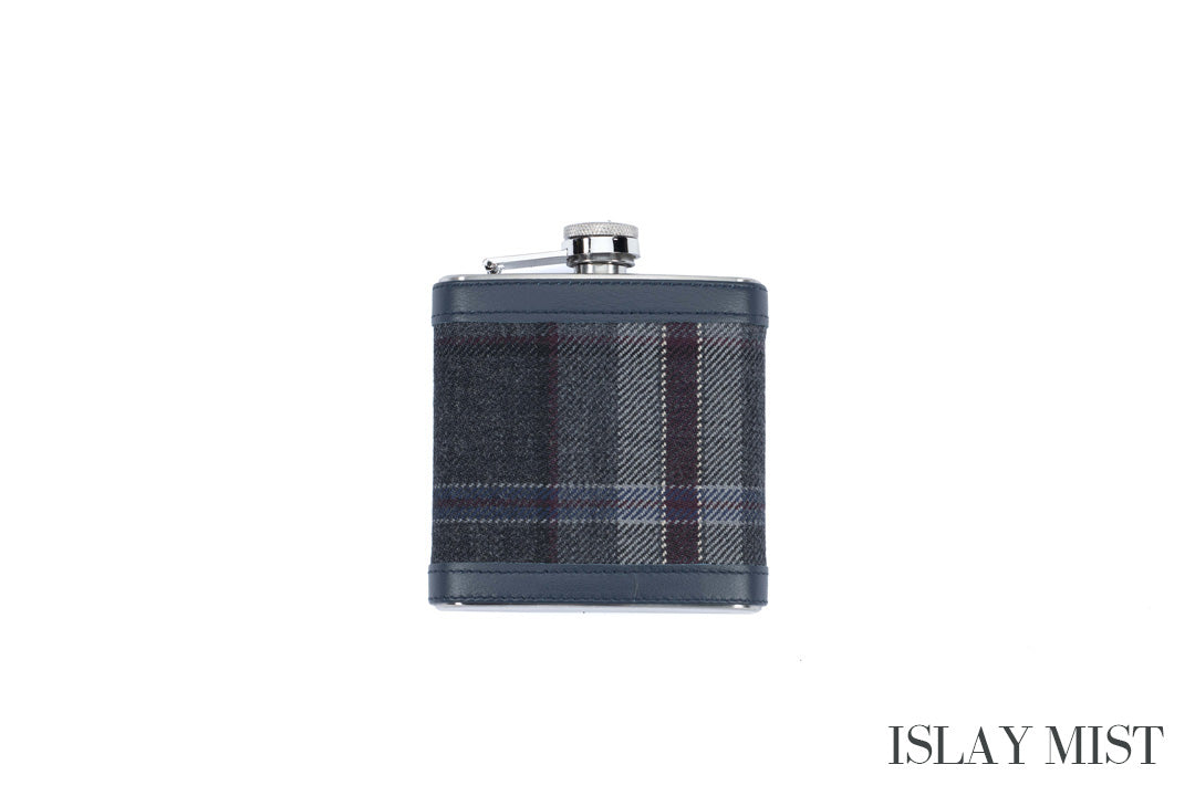 Mist Tartan Hip Flask - MacGregor and MacDuff