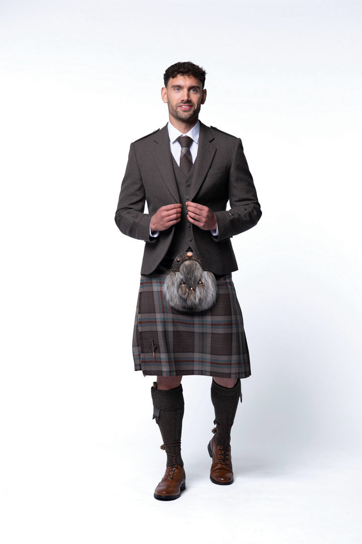 Jura Brown Tweed Kilt Outfit - MacGregor and MacDuff