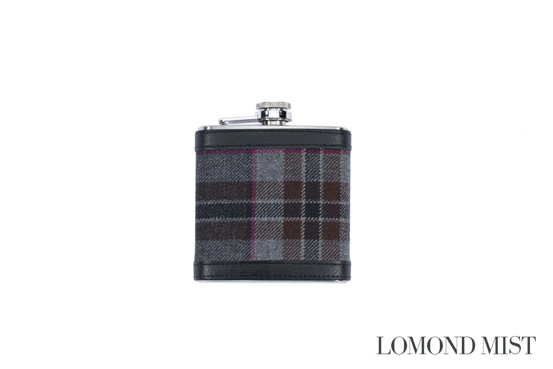 Mist Tartan Hip Flask - MacGregor and MacDuff