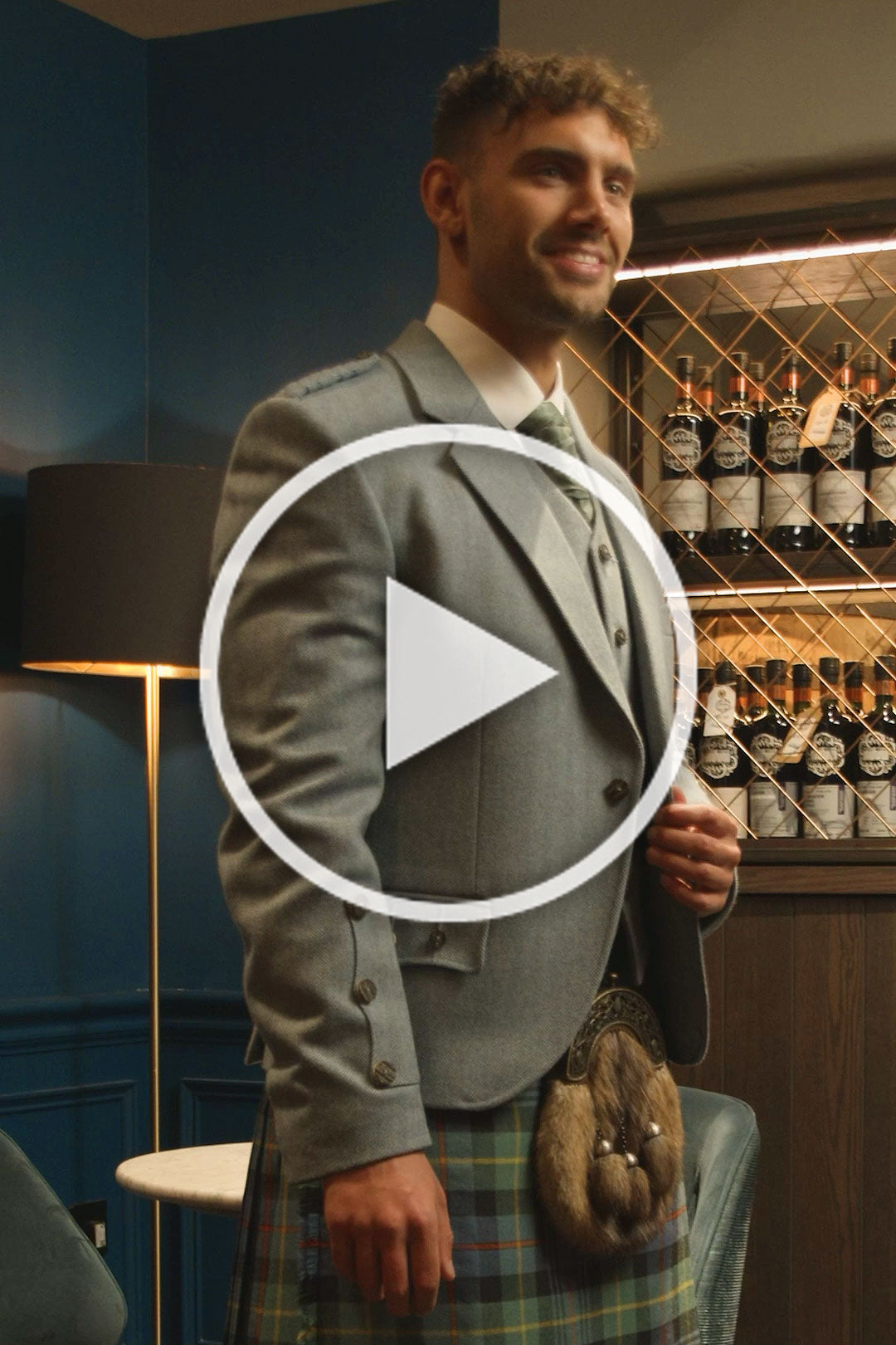 Lovat Blue Tweed Kilt Outfit