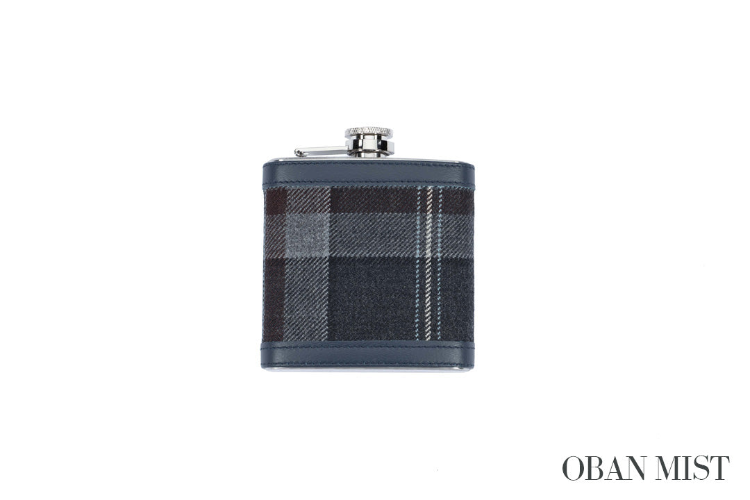 Mist Tartan Hip Flask - MacGregor and MacDuff