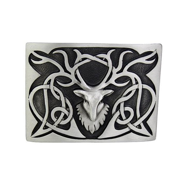 Pewter Stag Buckle (GMB26 GE) - MacGregor and MacDuff