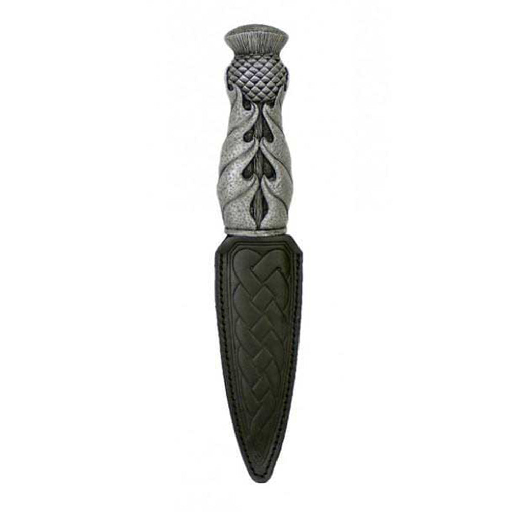 Silver Thistle Handle Sgian Dubh with Optional Engraving - MacGregor and MacDuff