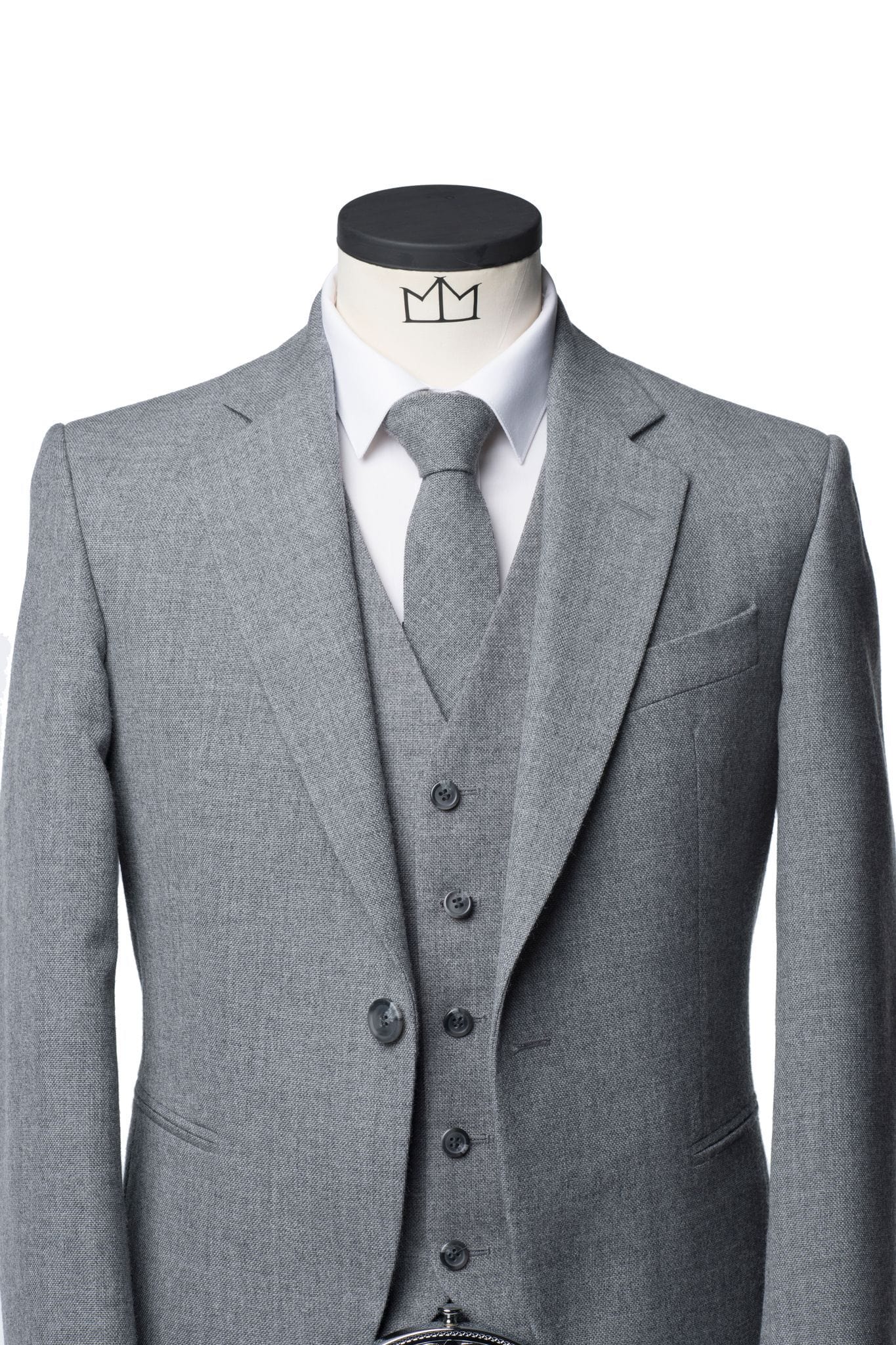 Lomond Grey Tweed Kilt Jacket and Waistcoat - MacGregor and MacDuff