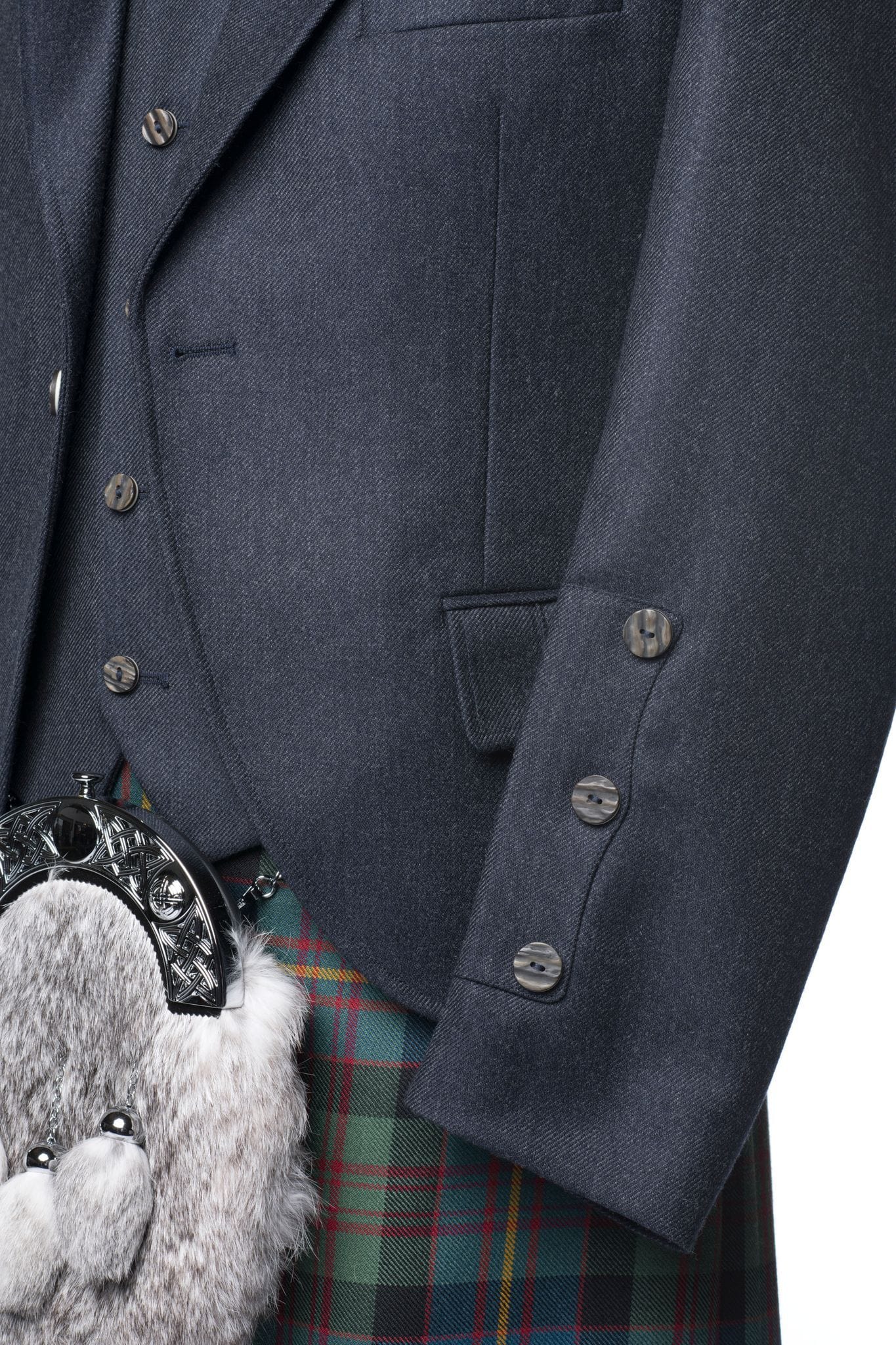 Navy Clunie Tweed Kilt Jacket and Waistcoat - MacGregor and MacDuff