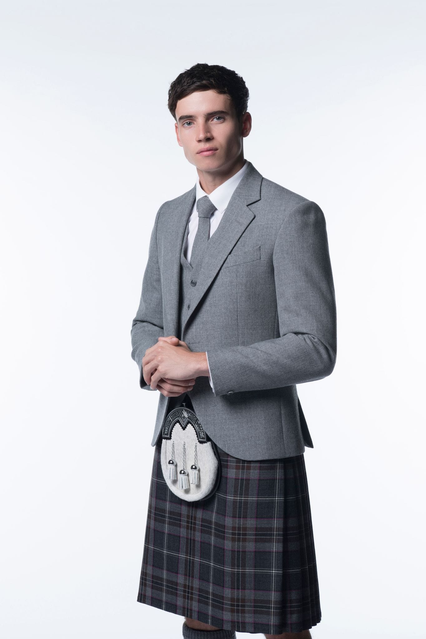 Lomond Grey Tweed Kilt Jacket and Waistcoat - MacGregor and MacDuff