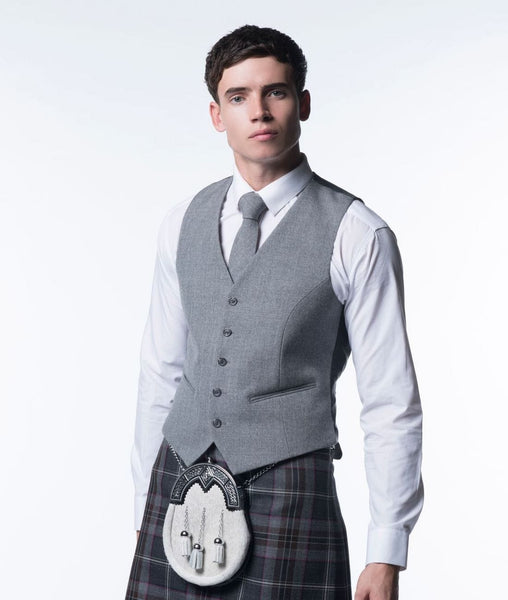 Lomond Grey Tweed 5 Button Waistcoat – MacGregor and MacDuff