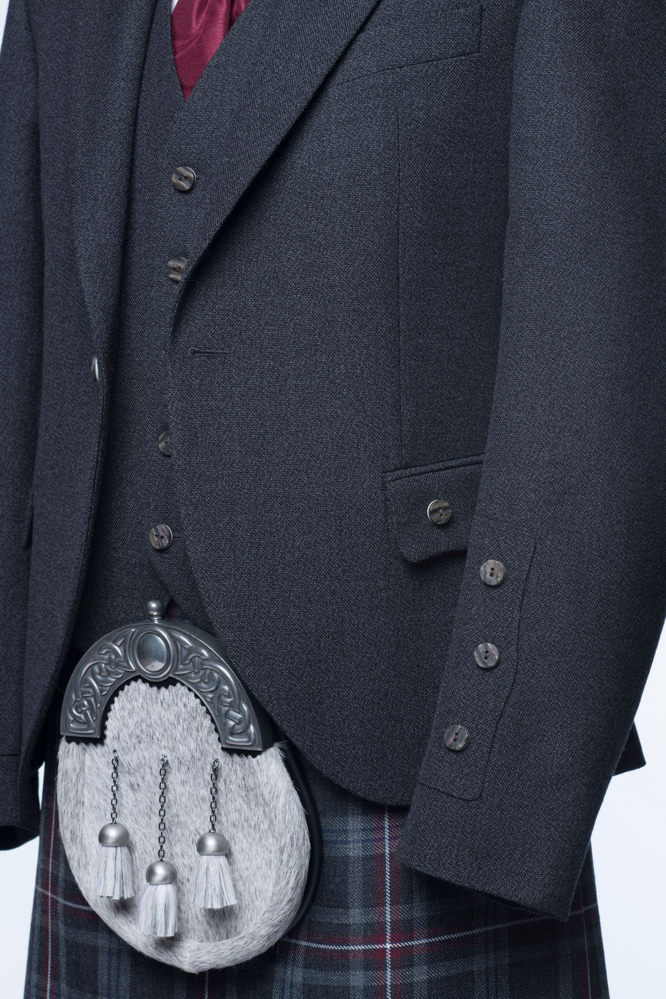 Oban Grey Tweed Kilt Outfit - MacGregor and MacDuff