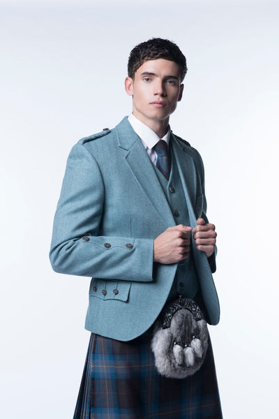 Lovat Blue Tweed Kilt Jacket and Waistcoat – MacGregor and MacDuff