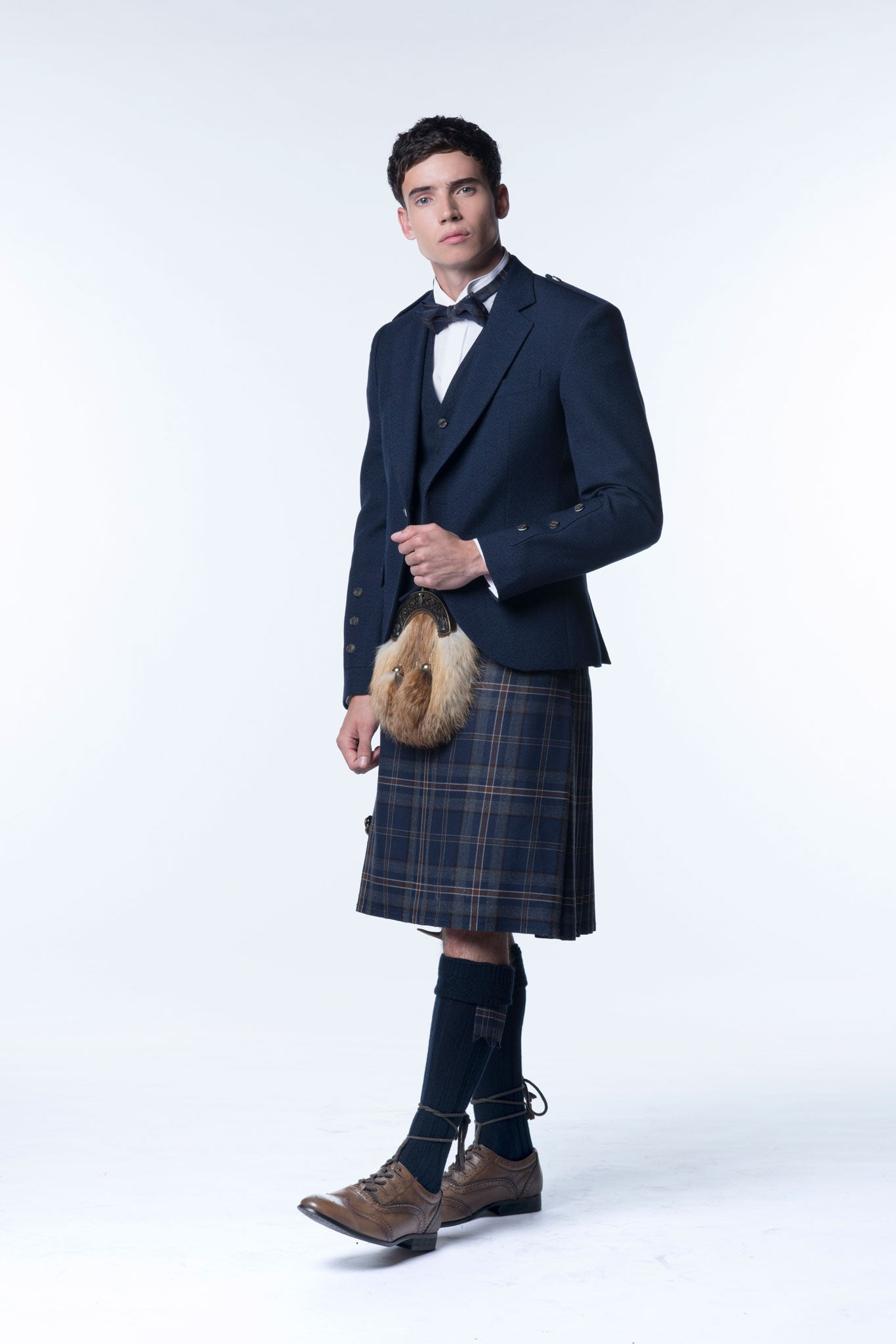 Arran Navy Tweed Kilt Outfit - MacGregor and MacDuff
