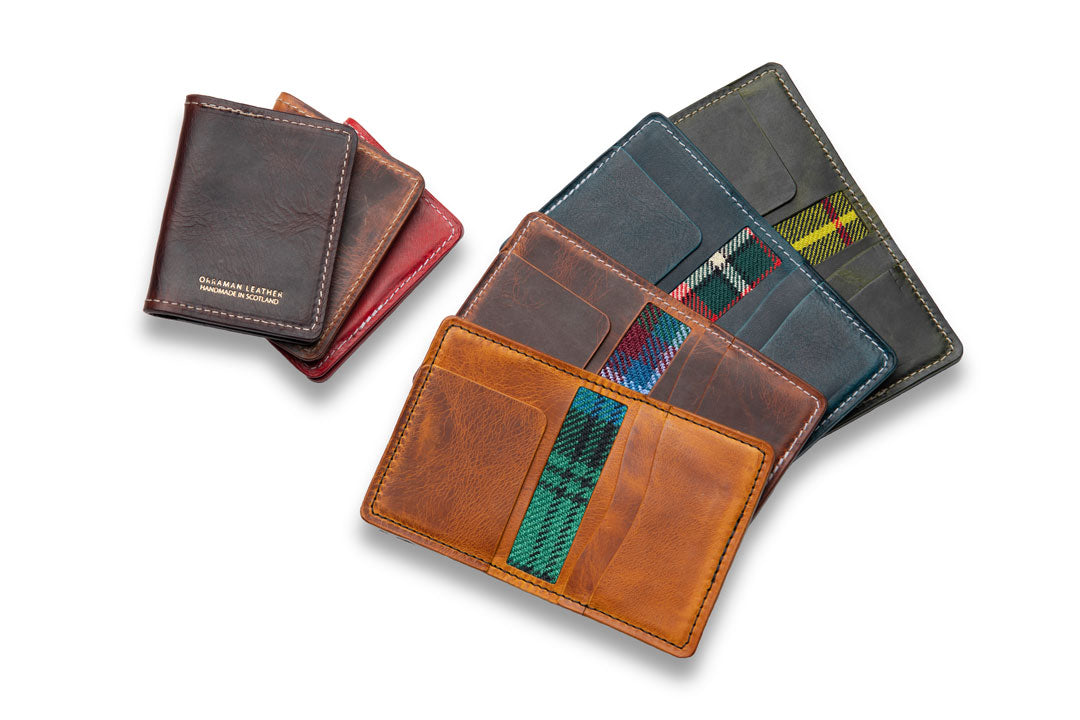 Tartan Lined Leather Wallet - Choose From 4,000 Tartans - MacGregor and MacDuff