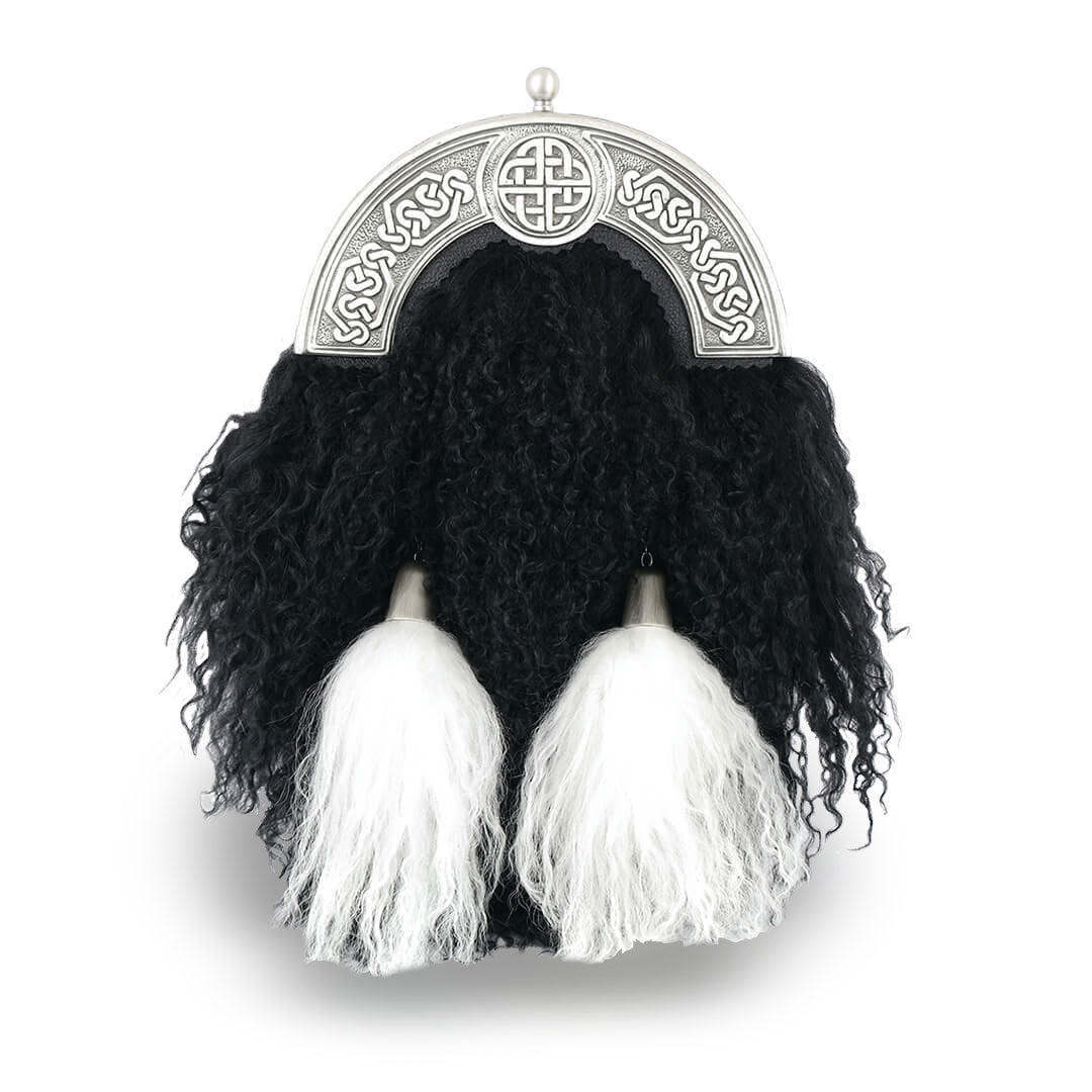 Black Persian Lamb Dress Sporran - MacGregor and MacDuff