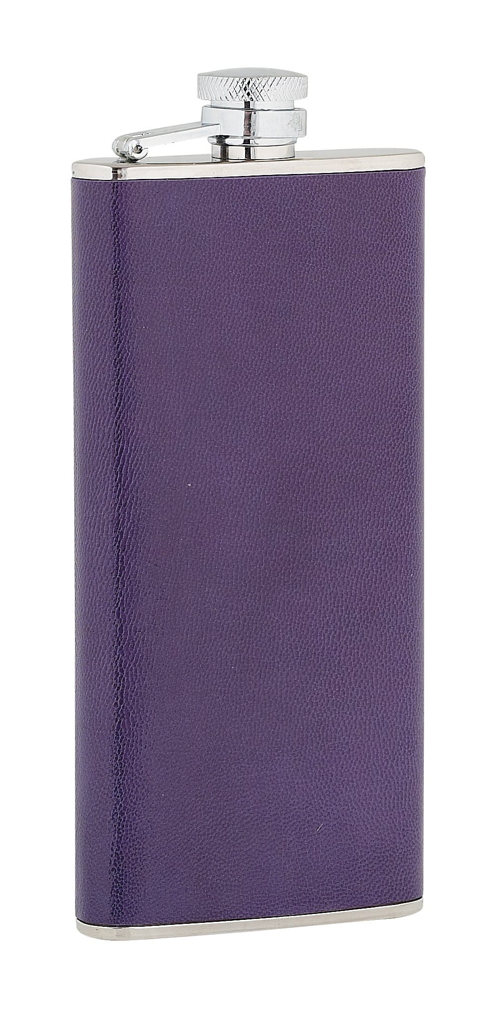 Purple Leather Hip Flask (ST1 CB) - MacGregor and MacDuff