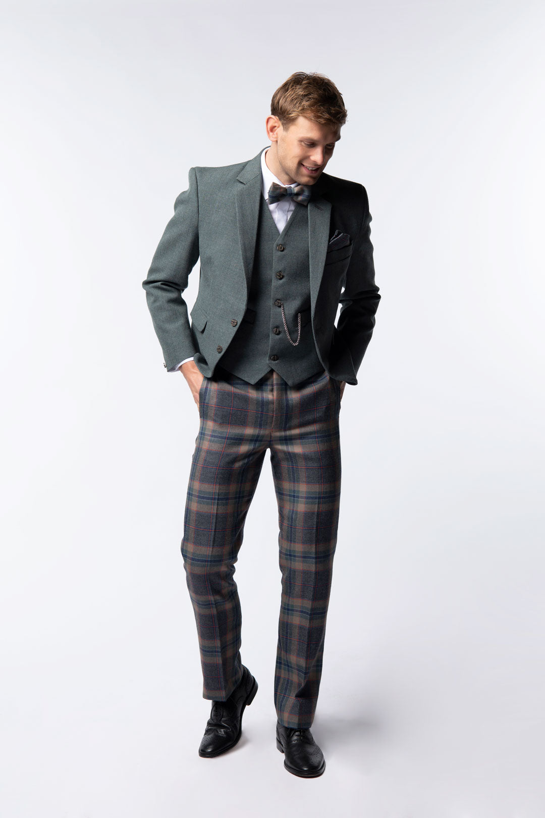 Black Watch Tartan Trousers Mens Grey Tartan Trousers Men Gents