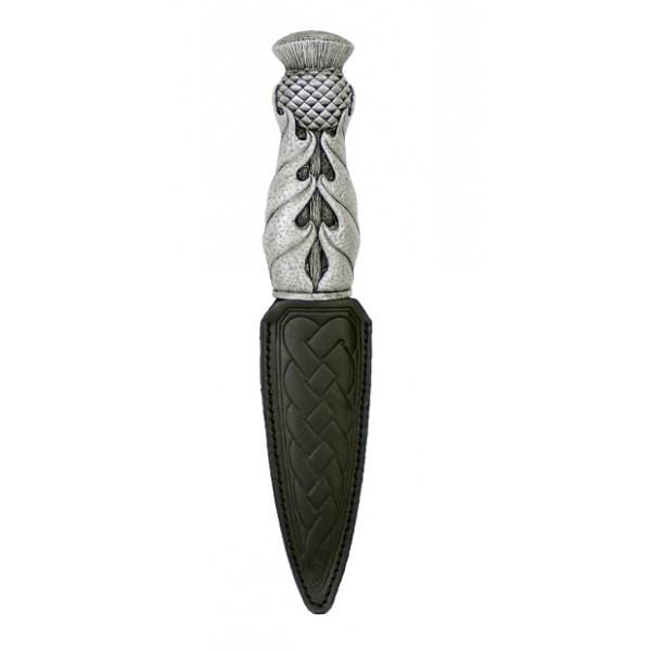 Silver Thistle Handle Sgian Dubh with Optional Engraving - MacGregor and MacDuff