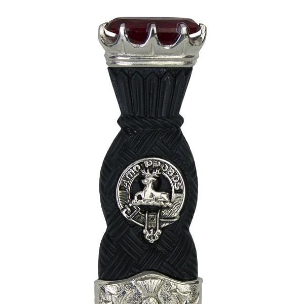Clan Crest Sgian Dubh with Thistle Design (SD/CT AP) - MacGregor and MacDuff