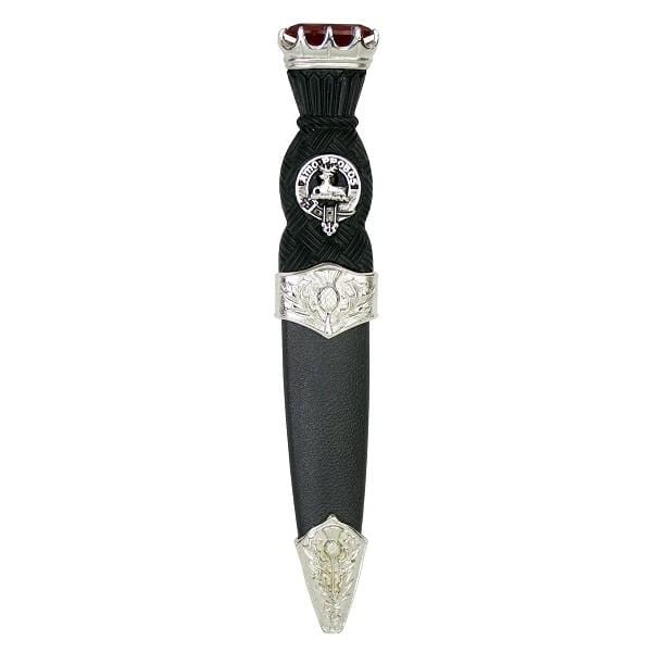 Clan Crest Sgian Dubh with Thistle Design (SD/CT AP) - MacGregor and MacDuff