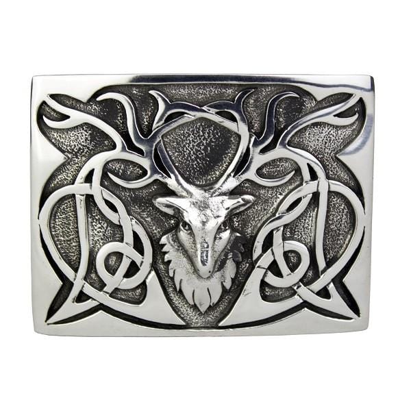 Pewter Stag Buckle (GMB26 GE) - MacGregor and MacDuff