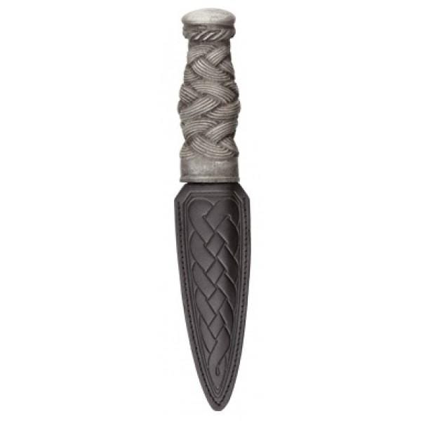 Weave Handle Sgian Dubh with Leather Sheath (RSD6 CB) - MacGregor and MacDuff