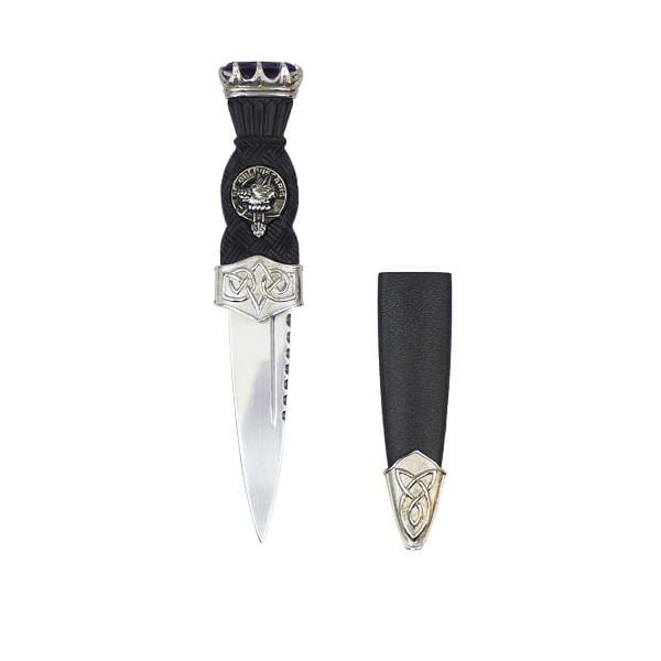 Clan Crest Sgian Dubh with Celtic Design (SD/CC AP) - MacGregor and MacDuff