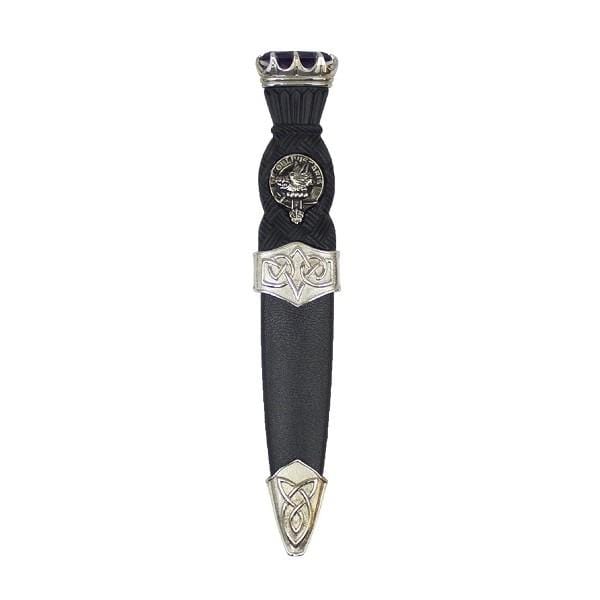 Clan Crest Sgian Dubh with Celtic Design (SD/CC AP) - MacGregor and MacDuff