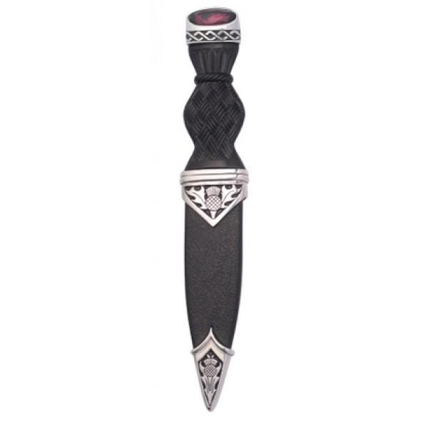 Thistle Design Sgian Dubh with Stone (SD70 CB) - MacGregor and MacDuff