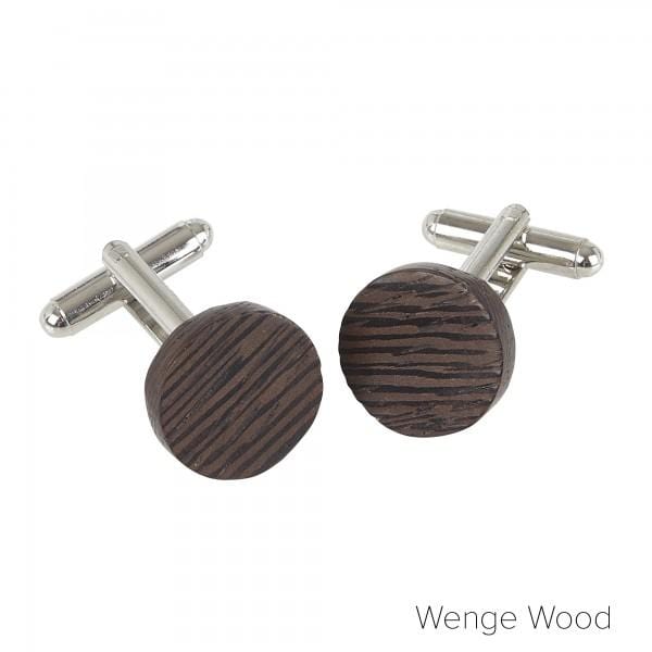 Round Wooden Cufflinks (KCLCB) - MacGregor and MacDuff